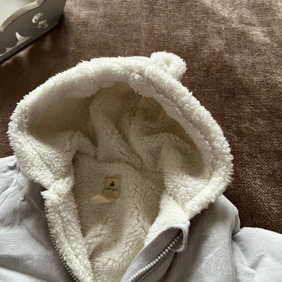 Baby Gap 3-6 Months Cozy Baby Snowsuit with Bear Ears - Picture 4 of 6